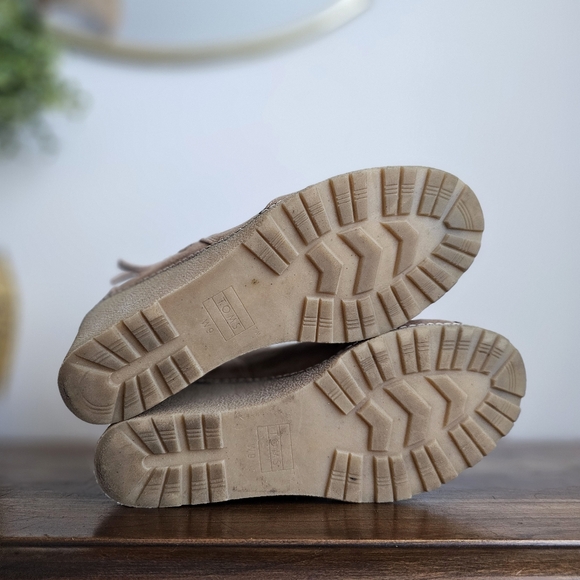 TOMS Avery Wedge Booties Toffee Brown Side Zip Comfort Shoes US 9 - Picture 12 of 12